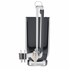 Medical laser device for treatment and beauty care, top view. 3D graphic