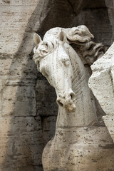 Fototapeta na wymiar The Fountain of the Four Rivers - Piazza Navona, Rome, Italy