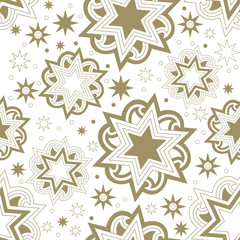 Seamless bright abstract star background. Textile and wallpaper star background. Elements for your design. 