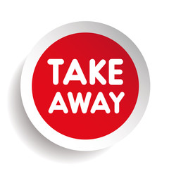 Take away sticker vector