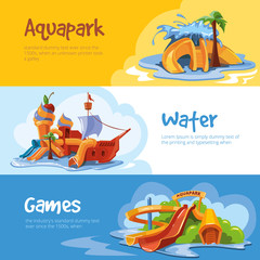 Waterslides in an aquapark.