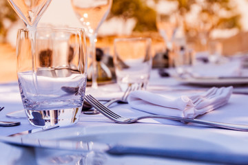 Outdoor lunch setting