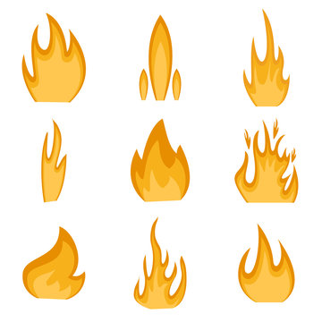 Collection of fire icons vector.
