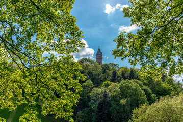 Naklejka premium View of the top spire of the building of the High Authority of t