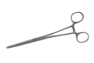 Medical clamp on a white background