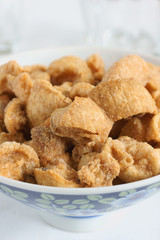 Pork Scratchings a snack of crispy fried pork fat
