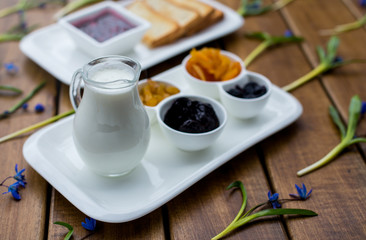 Homemade yogurt with dried fruit