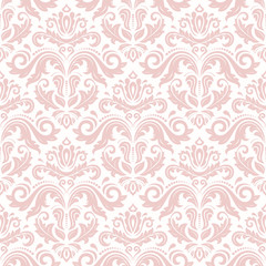 Oriental vector classic pattern. Seamless abstract background with repeating elements. Light pink pattern