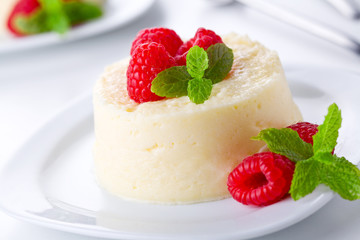 Dessert With Raspberries