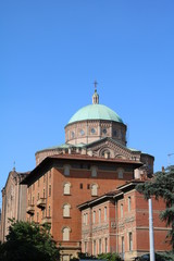 Fototapeta na wymiar View to Church of the Sacred Heart of Jesus in Bologna, Italy