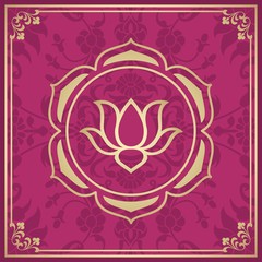 water lily, wedding card design, royal India