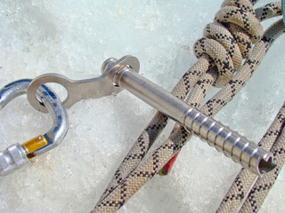 Climbing in Caucasian mountains