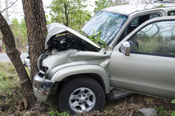 car crash tree