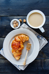 Croissant and coffee