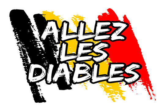 Drapeau Belgique - allez les diables
