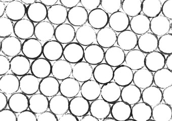 Fototapeta premium Grunge circle blak strokes pattern.