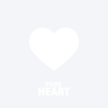 Pure Heart - graphic design element. Heart image.