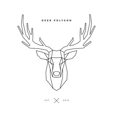 deer frame on white