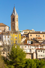 Fototapeta na wymiar Typical streets and buildings of the famous city of Cuenca, Spain