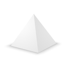 Blank white pyramid, 3d template. - 112464952