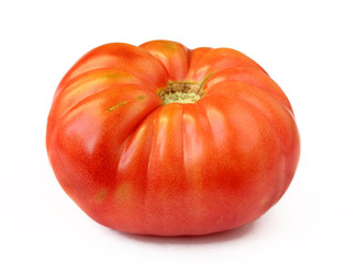 Ripe tomato isolated on white