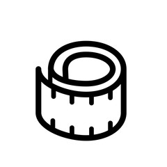 Measure tape line icon. Vector illustration