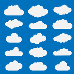 Collection of cloud icons