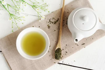 Fotobehang Thee Japanse groene thee