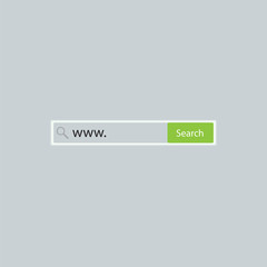 technology, searching system and internet concept - male hand pressing Search button