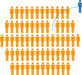 illustration of people icons, think different, vector illustration