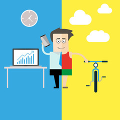 Concept of work and life balance