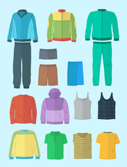 Male sports style in flat design