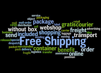 Free Shipping, word cloud concept 2