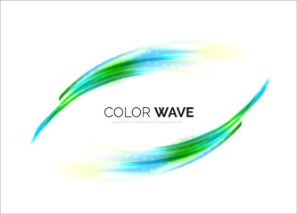 Blurred vector wave design elements