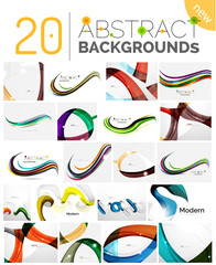 Motion concept abstract background set