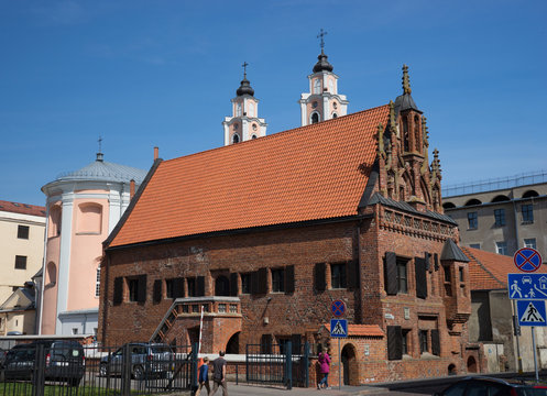 The House of Perkunas in the Old Town of Kaunas, Lithuania