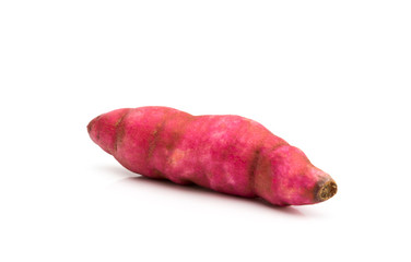Sweet potato on white background