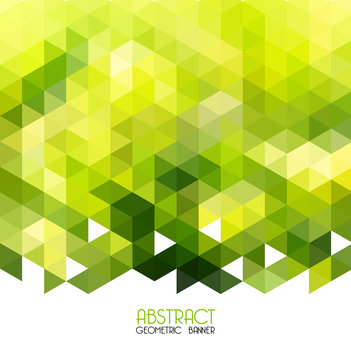 Vector Abstract green geometric background.