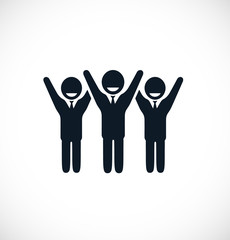 The icon of business success. The concept of goal achievement