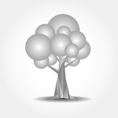 Concept circle tree. Abstract vector Illustration.