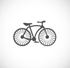 The icon of a bike. The concept of active life.
