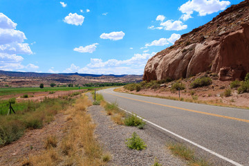 Utah panorama, road in perspective