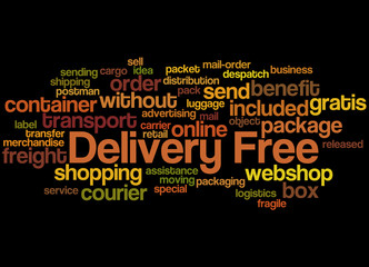 Delivery Free, word cloud concept 2