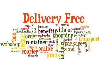Fototapeta premium Delivery Free, word cloud concept 8