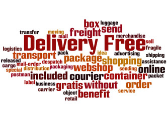 Delivery Free, word cloud concept 9