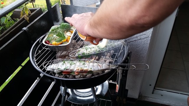 Forelle gegrillt