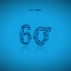 Six sigma typography background