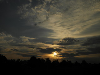 Colorful sky in the evening