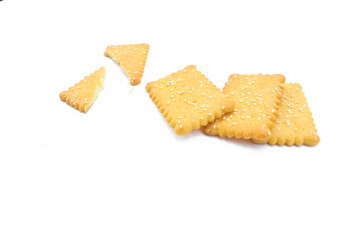 Biscuit on white background