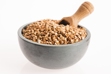 Buckwheat on a white background